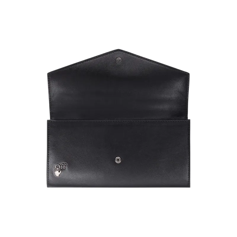 OFF-WHITE Leather Coin Purses Wallets Women's Black-1