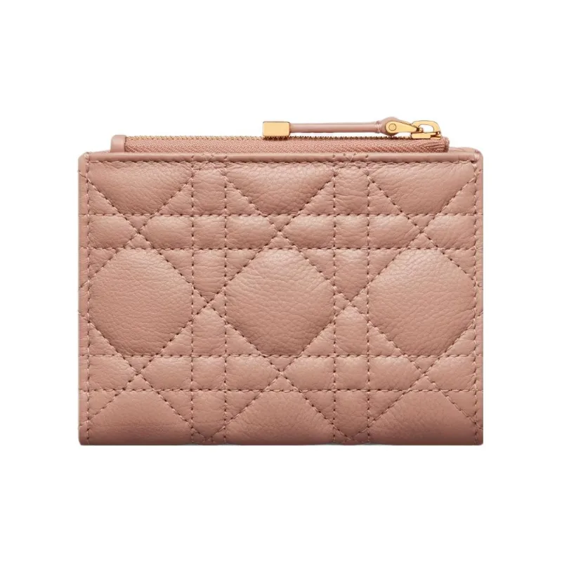 DIOR Caro Calfskin Wallet Regular Women's Rose Pink-2