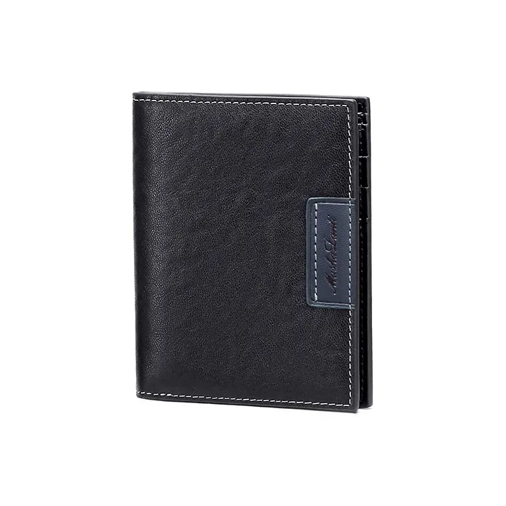 MashaLanti Top Grain Cow Leather Card Holder Wallet Regular Men's Black-10