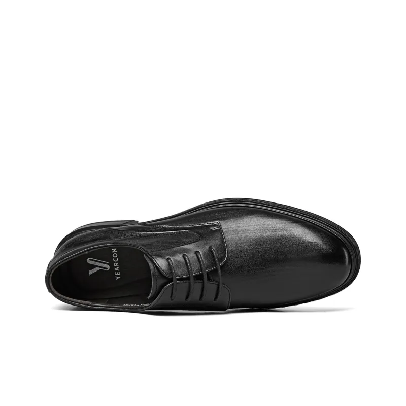 YEARCON Dress Shoes Men Low Top Brown-2