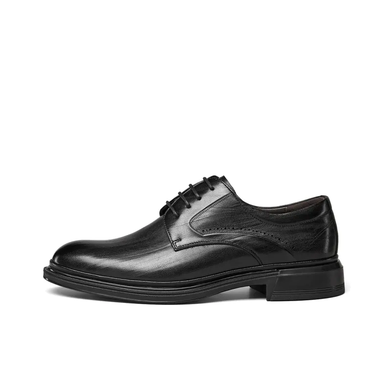 YEARCON Dress Shoes Men Low Top Brown-0