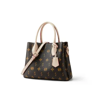 RED DRAGONFLY PVC Tote Bag, Shopping Bag, Shoulder Bag, Handbag Tubas Women's Coffee