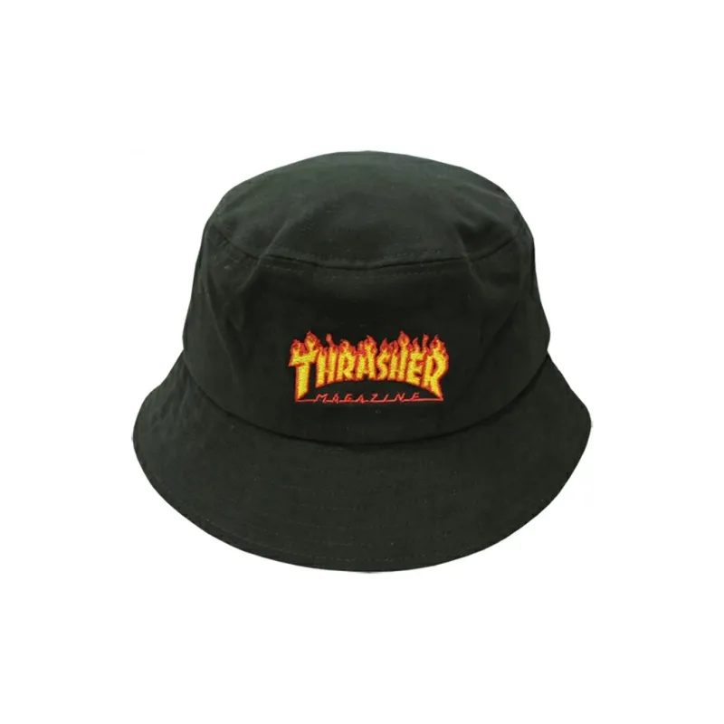 Thrasher Bucket Hats Unisex Black-0