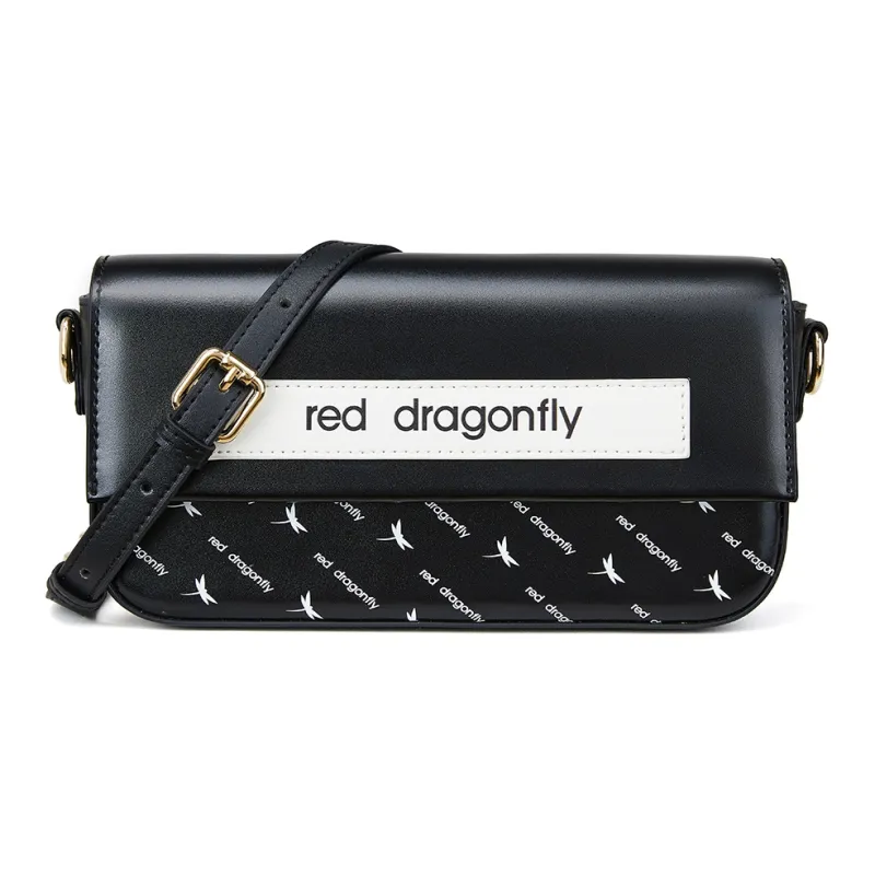 RED DRAGONFLY Split Cow Leather With Microfiber Synthetic Leather Crossbody Bag Shoulder Bag Women's Yellow/Black-7