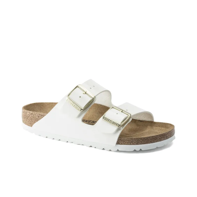 Birkenstock Arizona Birko Flor Patent Patent White Women's-2