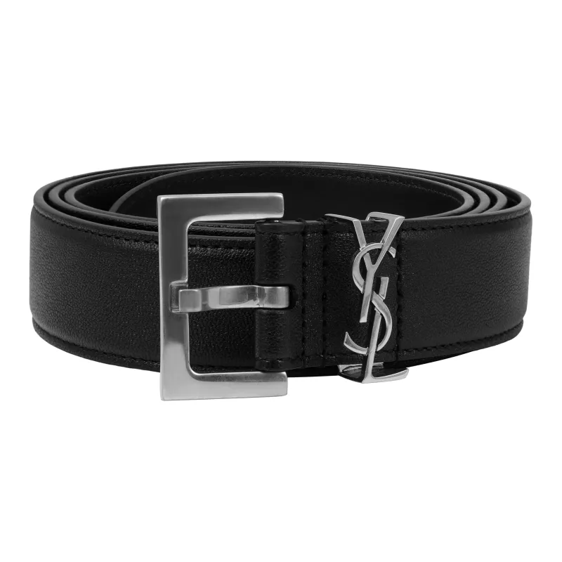 【送料&関税込】Saint Laurent Belt SAINT LAURENT Unisex Leather Belt - POIZON