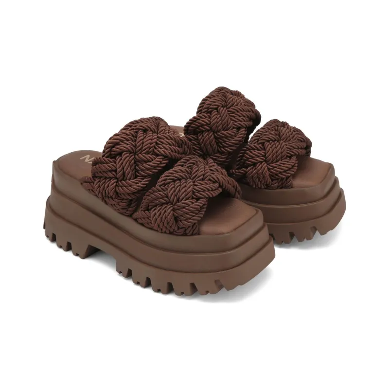 Naked Wolfe Slide Slippers Women's Dramatic Brown-1