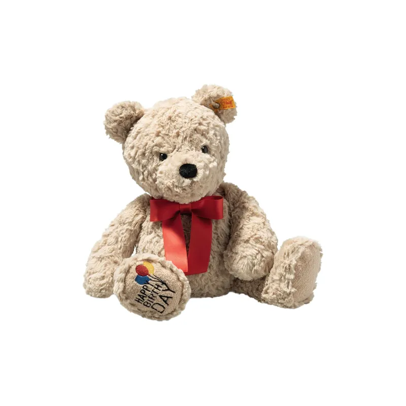 Steiff Teddy Bear Steiff, Birthday Collection Happy Birthday Teddy Bear, Cute Jimmy Dolls Plush Doll 35cm Height-0