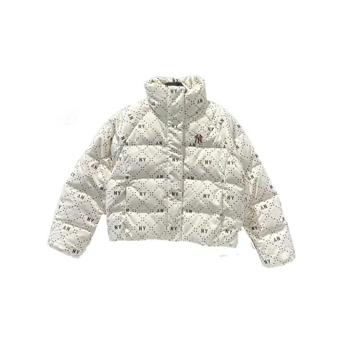 MLB MONOGRAM Reading Collection Down Jackets Unisex Cream White