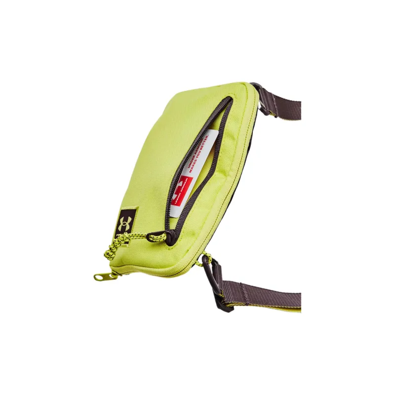 Under Armour Polyester Shoulder Bag, Crossbody Bag Trumpets Unisex Lime Yellow & Grayish Brown-1
