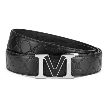 FAIRWHALE Brand Logo Stainless Steel M Automatic Buckle Top Grain Cow Leather Genuine Leather Belts Men's Width 3.5CM