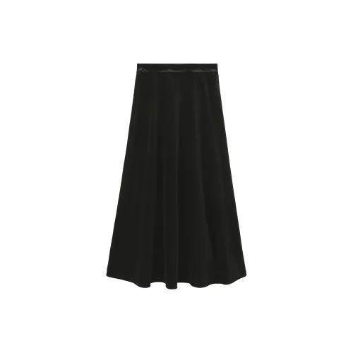 A paradise for awakening Casual Long Skirts Women's Black