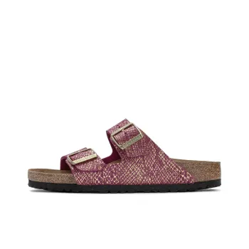 Birkenstock Arizona Slide Slippers Women's Dark Purple Red Narrow Fit