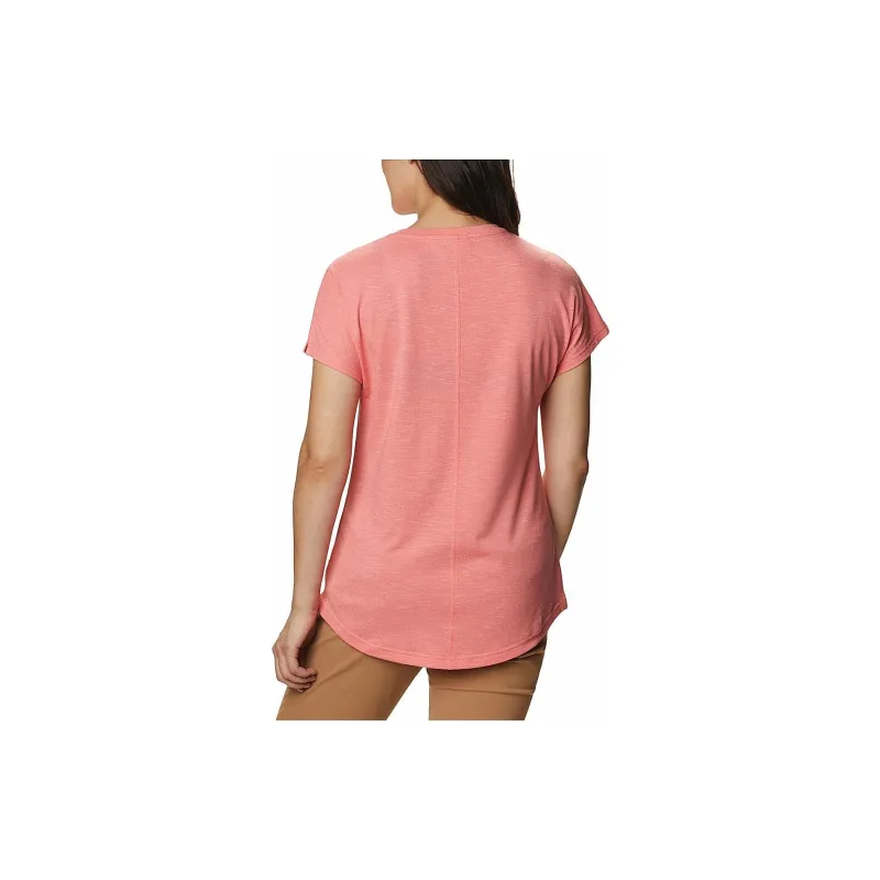 Columbia Cades T Shirts Women's Canvas Red-1