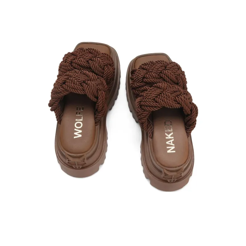 Naked Wolfe Slide Slippers Women's Dramatic Brown-2