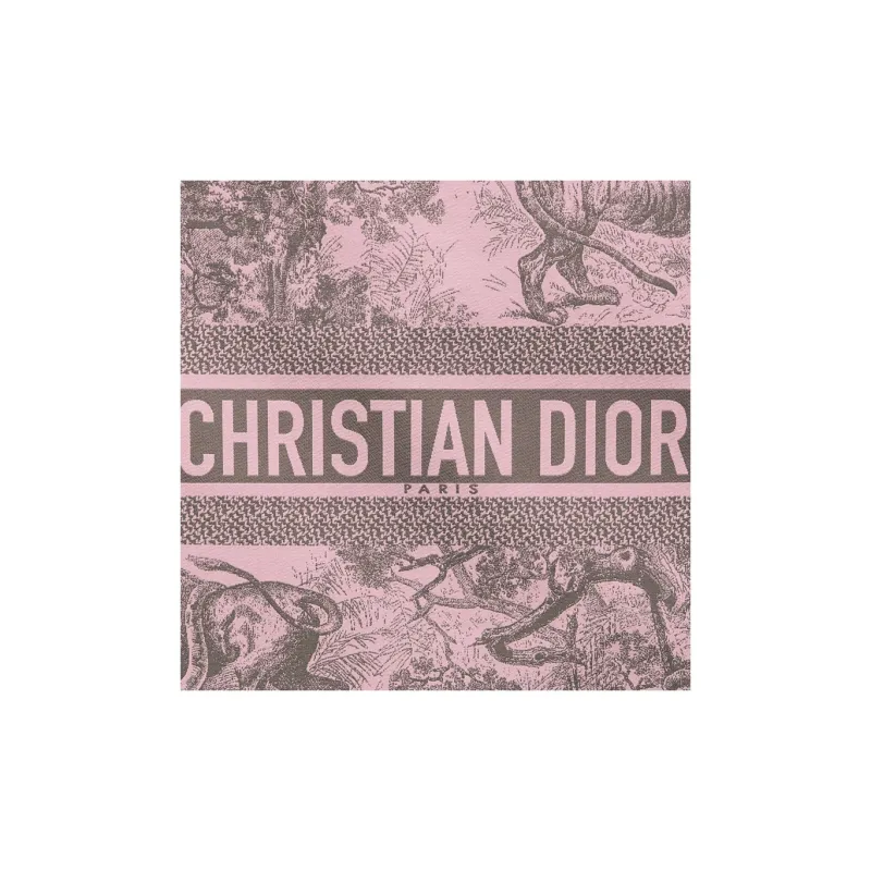 DIOR DiorTravel Embroidery Clutch Women's Pink & Gray-4
