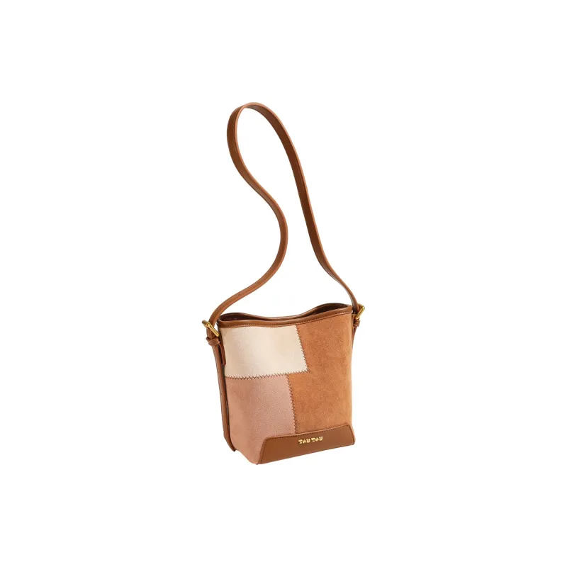 TOUTOU Fabric Shoulder Bag Medium Size Women's Sahara Khaki-2