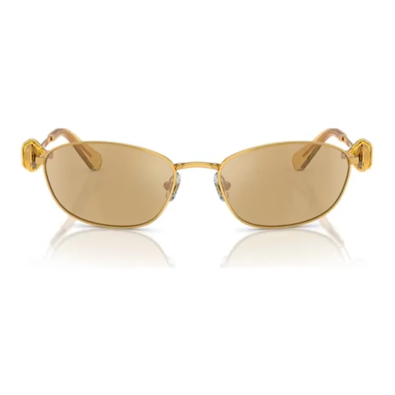 Swarovski Metal Crystal Irregular Shape Sunglasses Women's Yellow-1