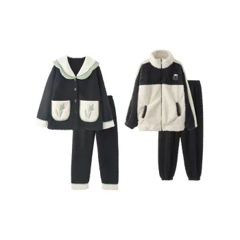 Chun Xi Pajama Set Unisex Black White Green Gray White