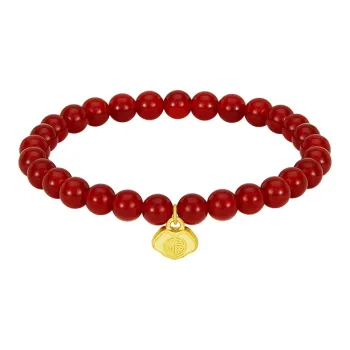 Lady Go Red Agate Bracelets Women's