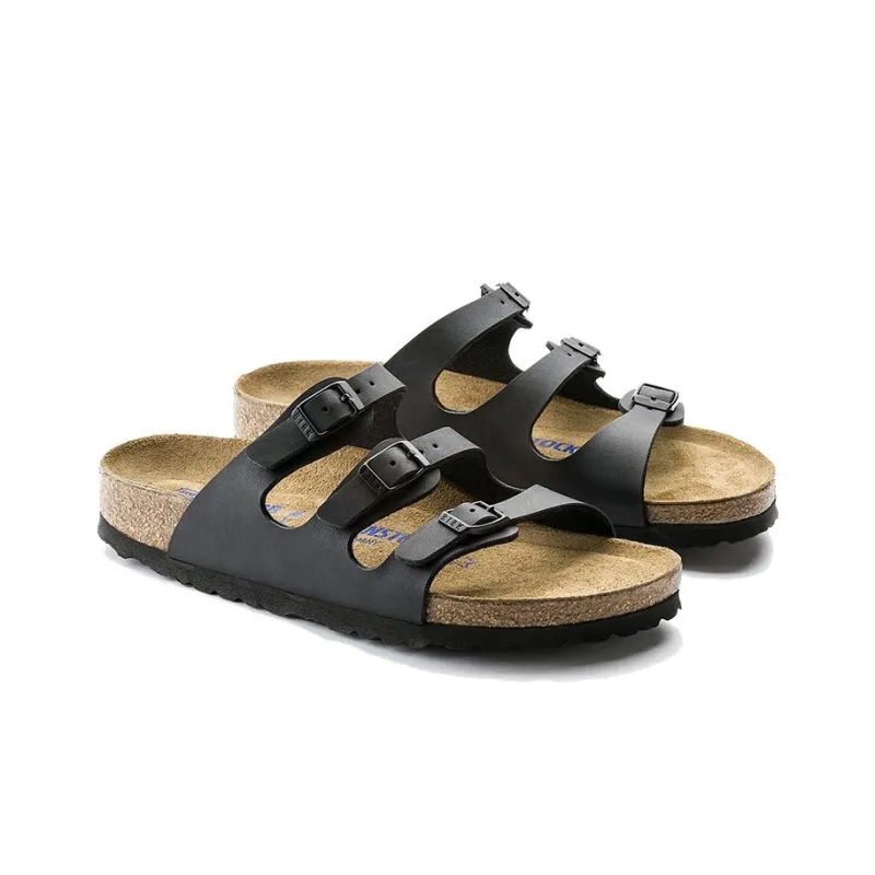 Birkenstock Women's Florida Soft Footbed Birko Flor 'Black' Women's-3