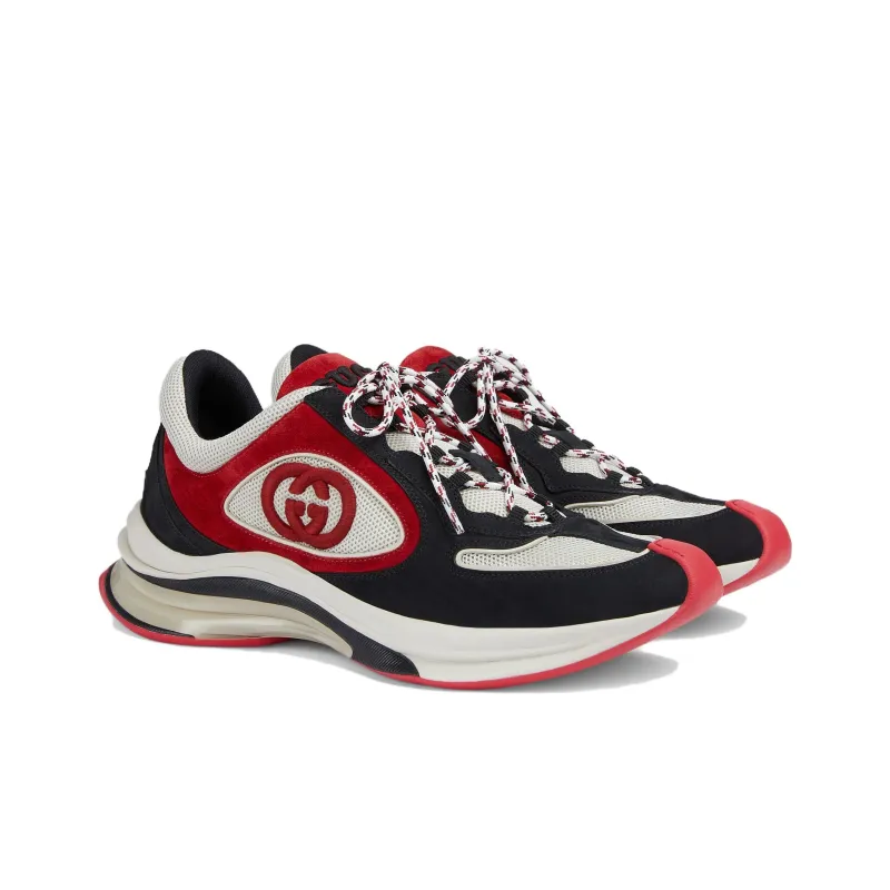 GUCCI Run Sneaker 'Black White Red'-2
