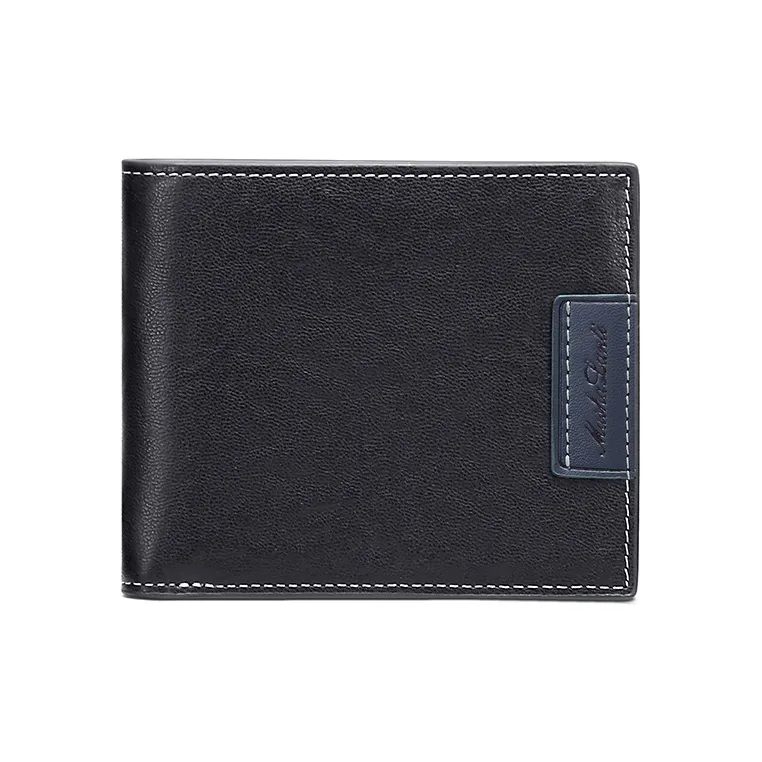 MashaLanti Top Grain Cow Leather Card Holder Wallet Regular Men's Black-17
