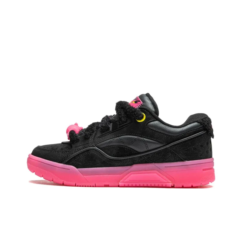 LiNing RSR101 XXL FAT CAT Cushioning Wear Resistant Low Top Basketball Shoes Unisex Black Pink-0