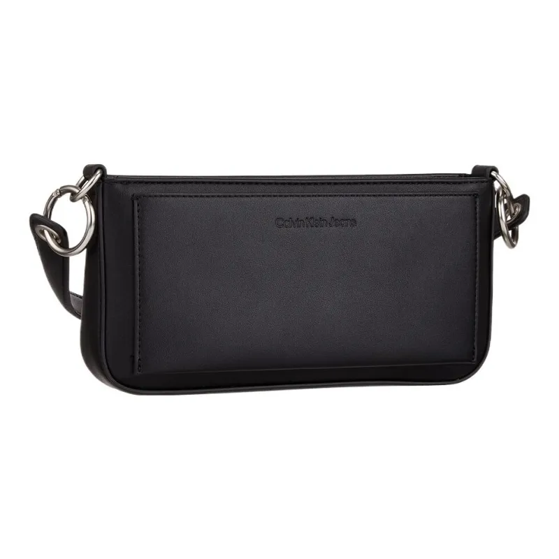 CALVIN KLEIN Synthetic Material Baguette Shoulder Bag Regular Women's Black-4