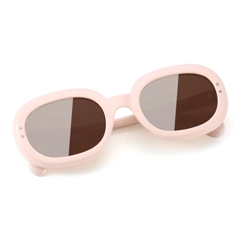 PULAIS TR/Memory Plastic Oval Sunglasses Unisex-5