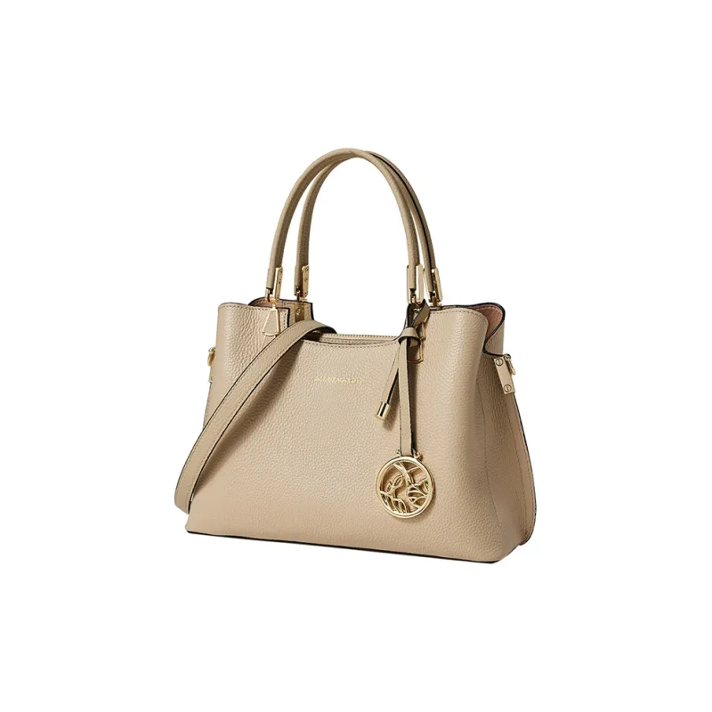RED DRAGONFLY Cow Leather Tote Crossbody Handbag Regular Women's Apricot-1
