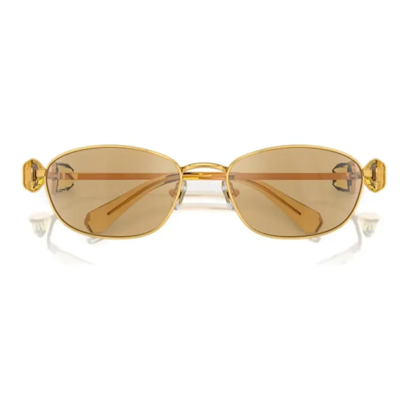 Swarovski Metal Crystal Irregular Shape Sunglasses Women's Yellow-2