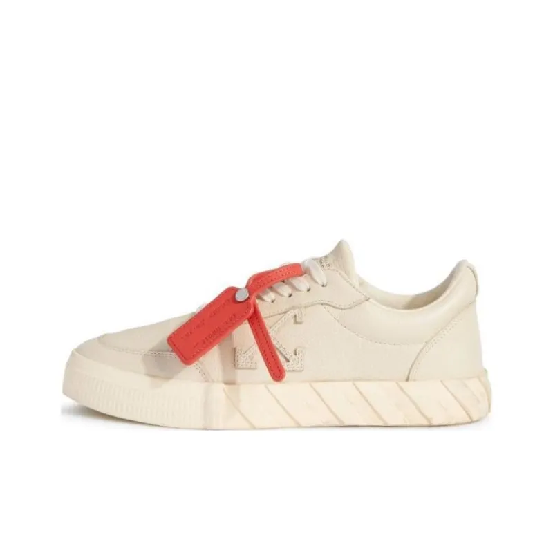OFF WHITE Vulcanized Low Calf Leather Beige-0