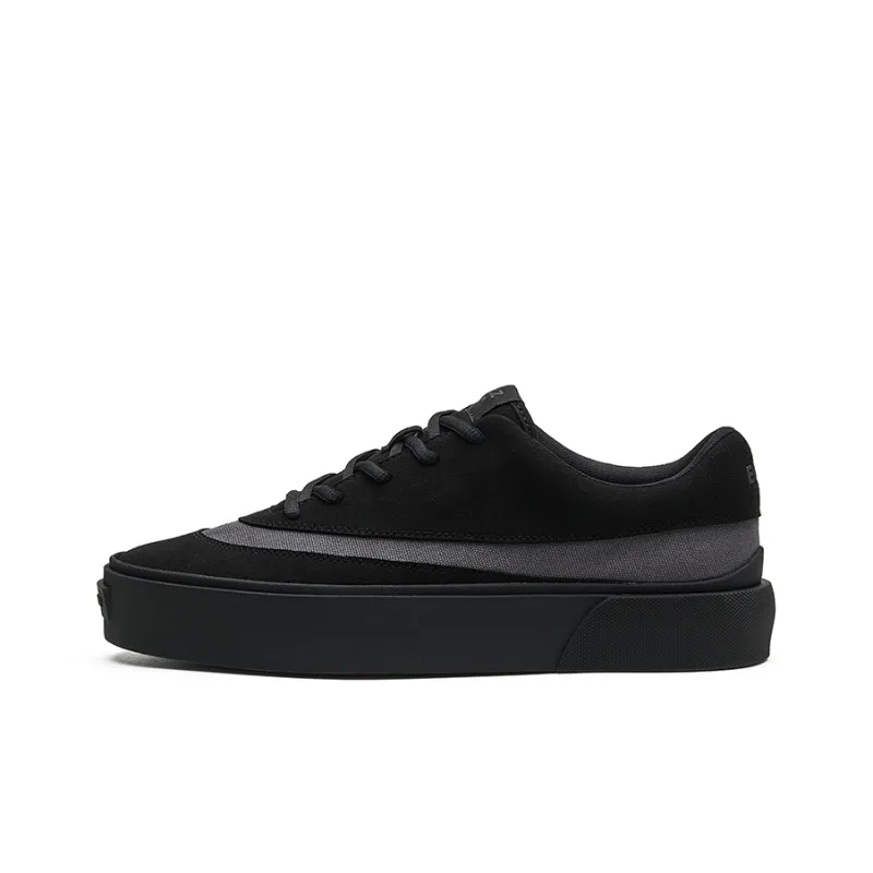 EQLZ EQUALIZER Fault 24 Lo Low Top Skateboard Shoes Unisex Black Obsidian-0