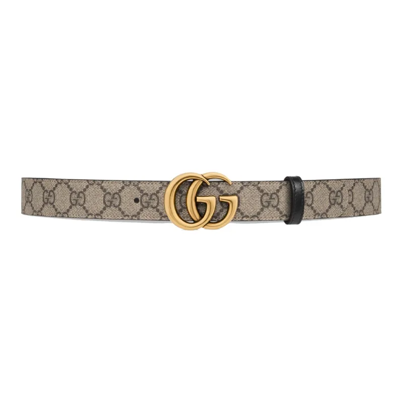 GUCCI Gg Marmont Reversible Belt Gg Supreme-0