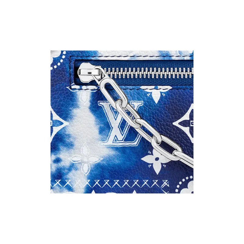 LOUIS VUITTON Mini Soft Trunk Bandana Monogram Blue-4