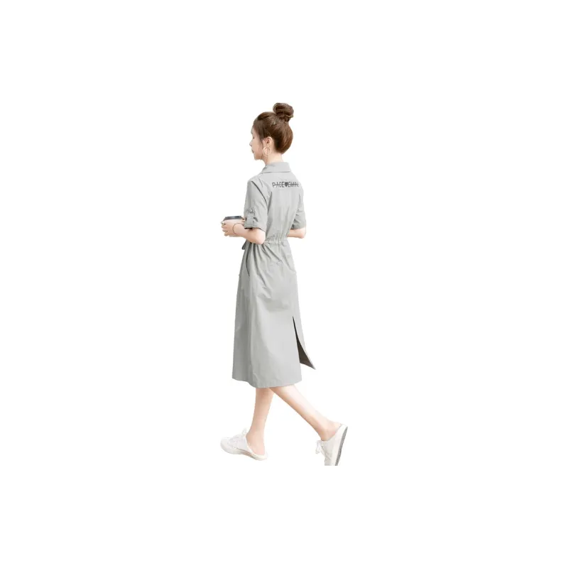 Cypress House Short Sleeved Dress Women's Gray-6