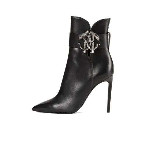 Roberto Cavalli Mirror Snake Leather Boots