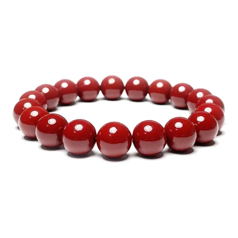 Carp Crystals Reconstructed Cinnabar Jade Bracelets Unisex Reconstructed Cinnabar-0