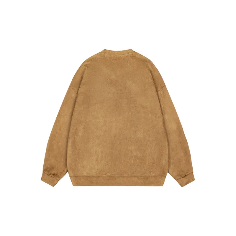 CENPIN Fleece Lined Suede Sweatshirt Unisex-6