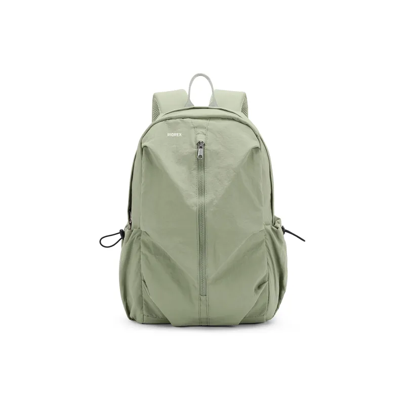 RIOREX Fabric Computer Travel Bag Backpack Unisex Black/Ecru/Dusty Pink/Gray Green/Khaki-24