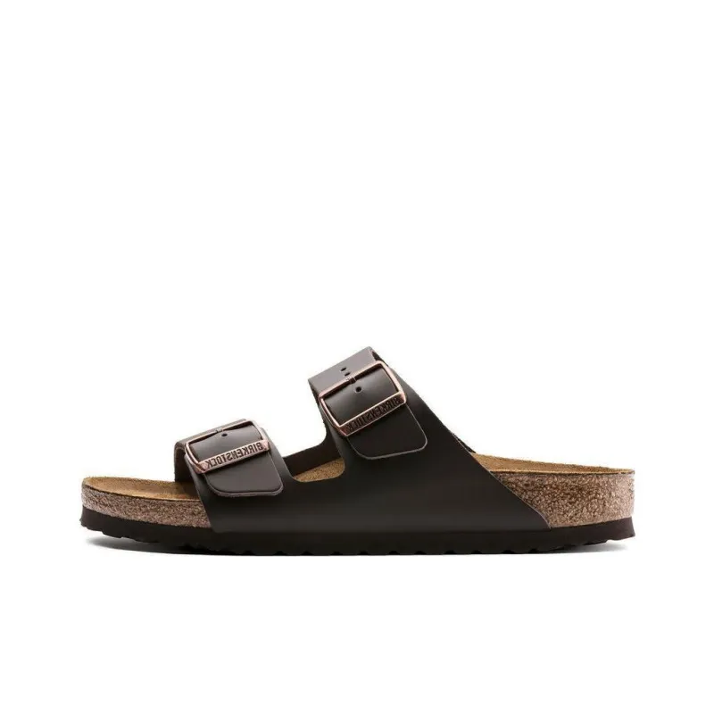 Birkenstock Arizona Natural Leather Sandals 'Dark Brown'-0