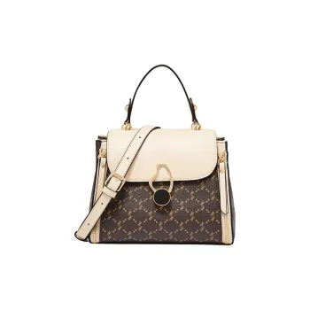 RED DRAGONFLY PVC Boston Bag Crossbody One Shoulder Handbags Regular Women's Light Apricot