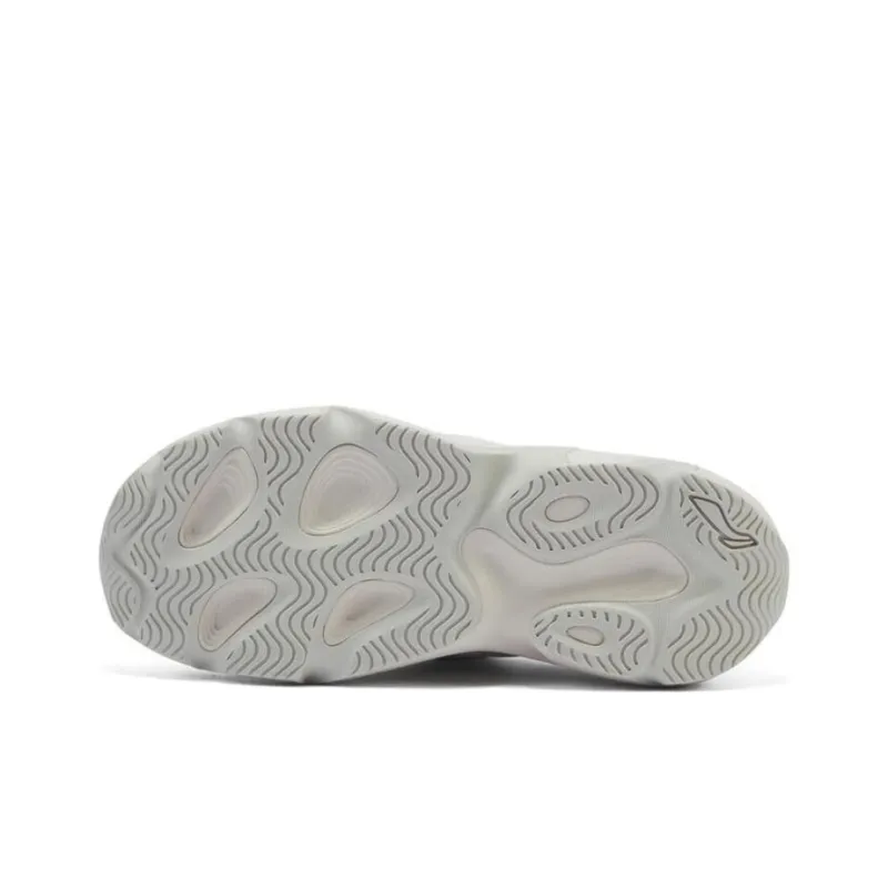 LiNing Puff Platform Slip Resistant Low Top Casual Shoes Women's Gray White-4