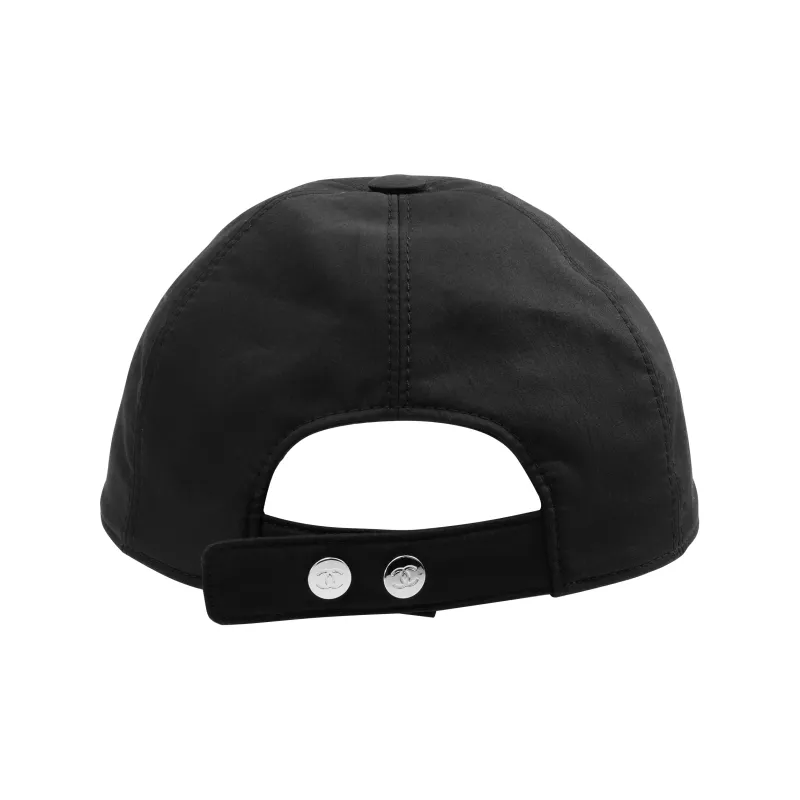 CHANEL Cotton Baseball Caps Unisex Black-3