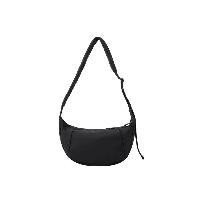 LEFF Fabric Crossbody Bag, Shoulder Bag Medium Size Women's Milk Tea Apricot/Knight Black-3