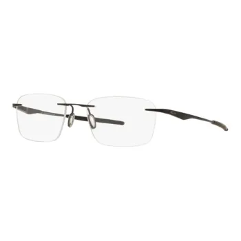Oakley Metal Irregular Shape Eyeglass Frames Unisex Black