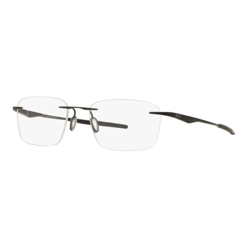 Oakley Metal Irregular Shape Eyeglass Frames Unisex Black-0