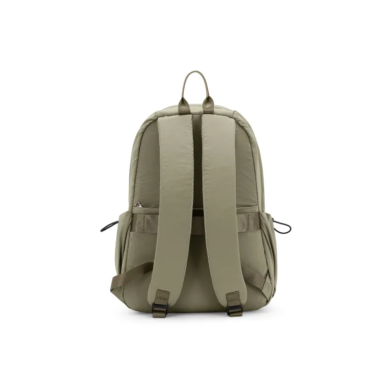 RIOREX Fabric Computer Travel Bag Backpack Unisex Black/Ecru/Dusty Pink/Gray Green/Khaki-33