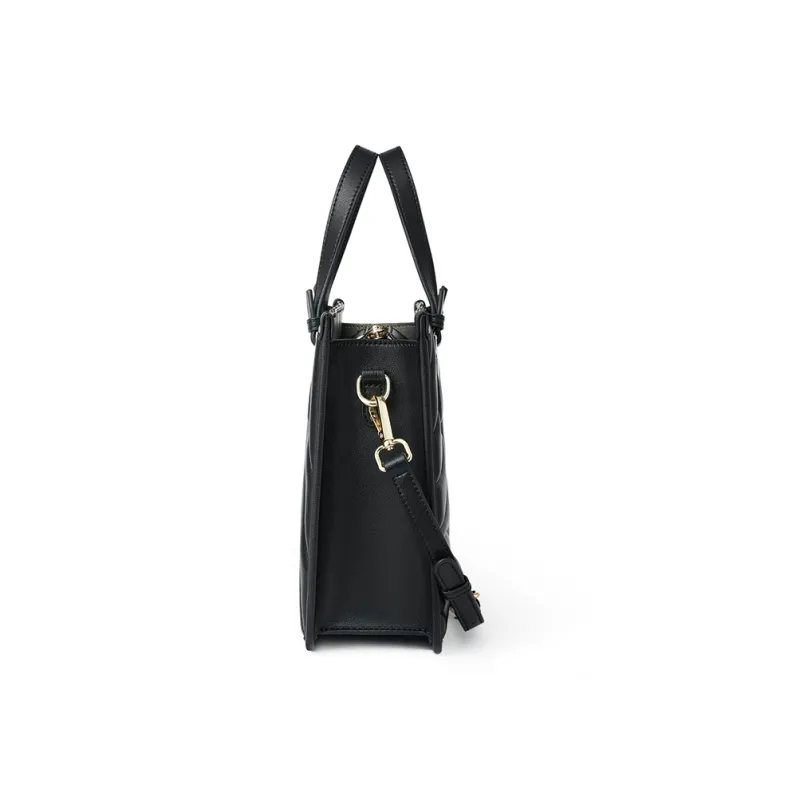 RED DRAGONFLY Split Cow Leather Shoulder Bag, Crossbody Bag, Handbag Medium Size Women's Black-2